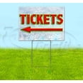 thumbnail image 1 of Tickets Arrow (18" x 24") Yard Sign, Includes Metal Step Stake, 1 of 6