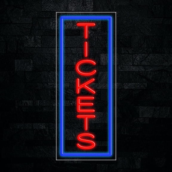 Tickets LED Neon Sign 12"L x 30"H #31635