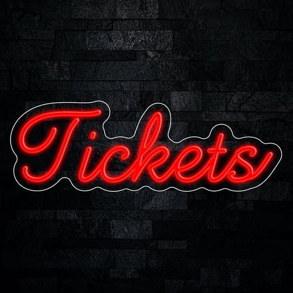 Tickets LED Neon Sign 21"L x 7"H #33482