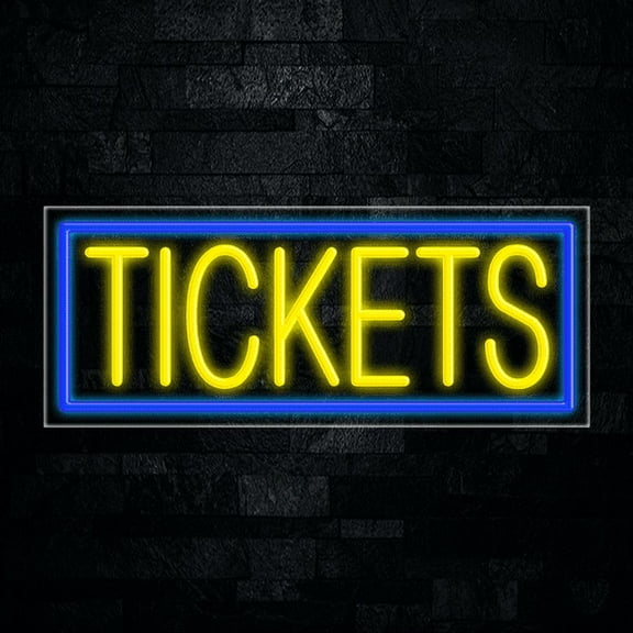 Tickets-LED Neon Sign 30"L x 12"H #30301