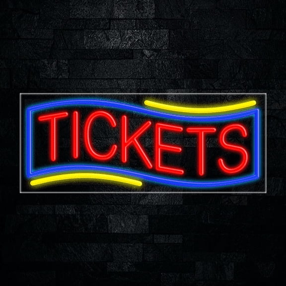 Tickets-LED Neon Sign 30"L x 12"H #30921