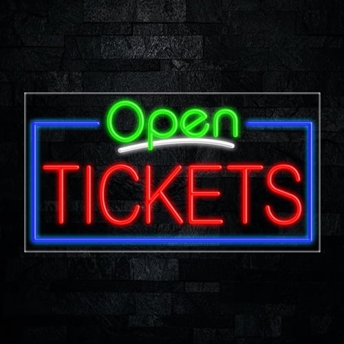 Tickets LED Neon Sign 33"L x 18"H #35889