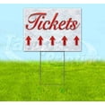 thumbnail image 1 of Tickets Up Red & Chrome  (18"" X 24"") Corrugated Plastic Yard Sign, Includes Metal Step Stake, Bandit, New, Advertising, Usa, 1 of 3