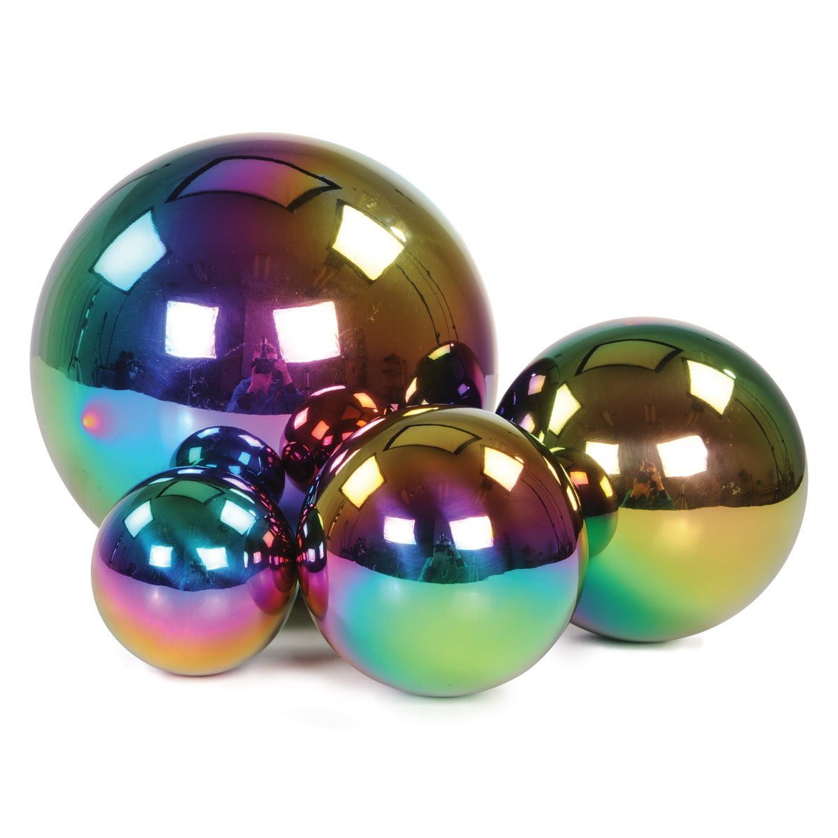TickiT Sensory Reflective Color Burst Toy Balls, Set of 4