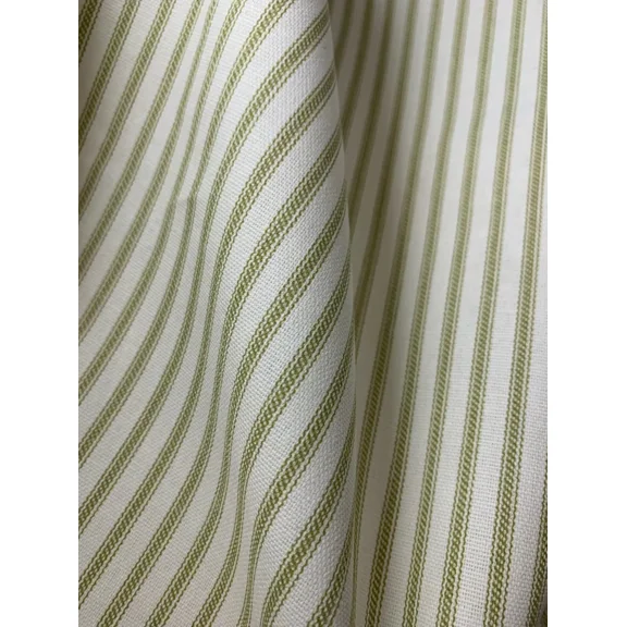 Burlap Fabrics Ticking Fabric Olive - 100 Percent Cotton Printed Stripes Sold by the Yard