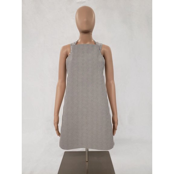 Ticking Stripe Bib Apron by Penny's Needful Things (Black)