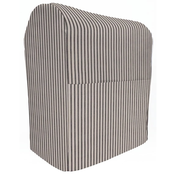 Ticking Stripe Cover Compatible with Kitchenaid Stand Mixer by Penny's Needful Things (Black, Artisan Mini 3.5-Qt Tilt-Head)