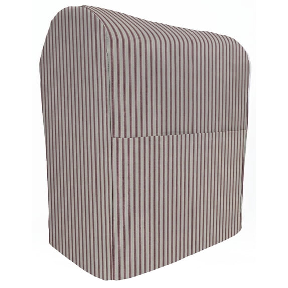 Ticking Stripe Cover Compatible with Kitchenaid Stand Mixer by Penny's Needful Things (Red, All Lift Bowl Models)