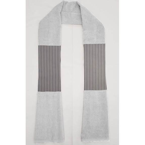 Ticking Stripe Kitchen Towel Boa / Scarf by Penny's Needful Things (Towel Color: White) (Blue)