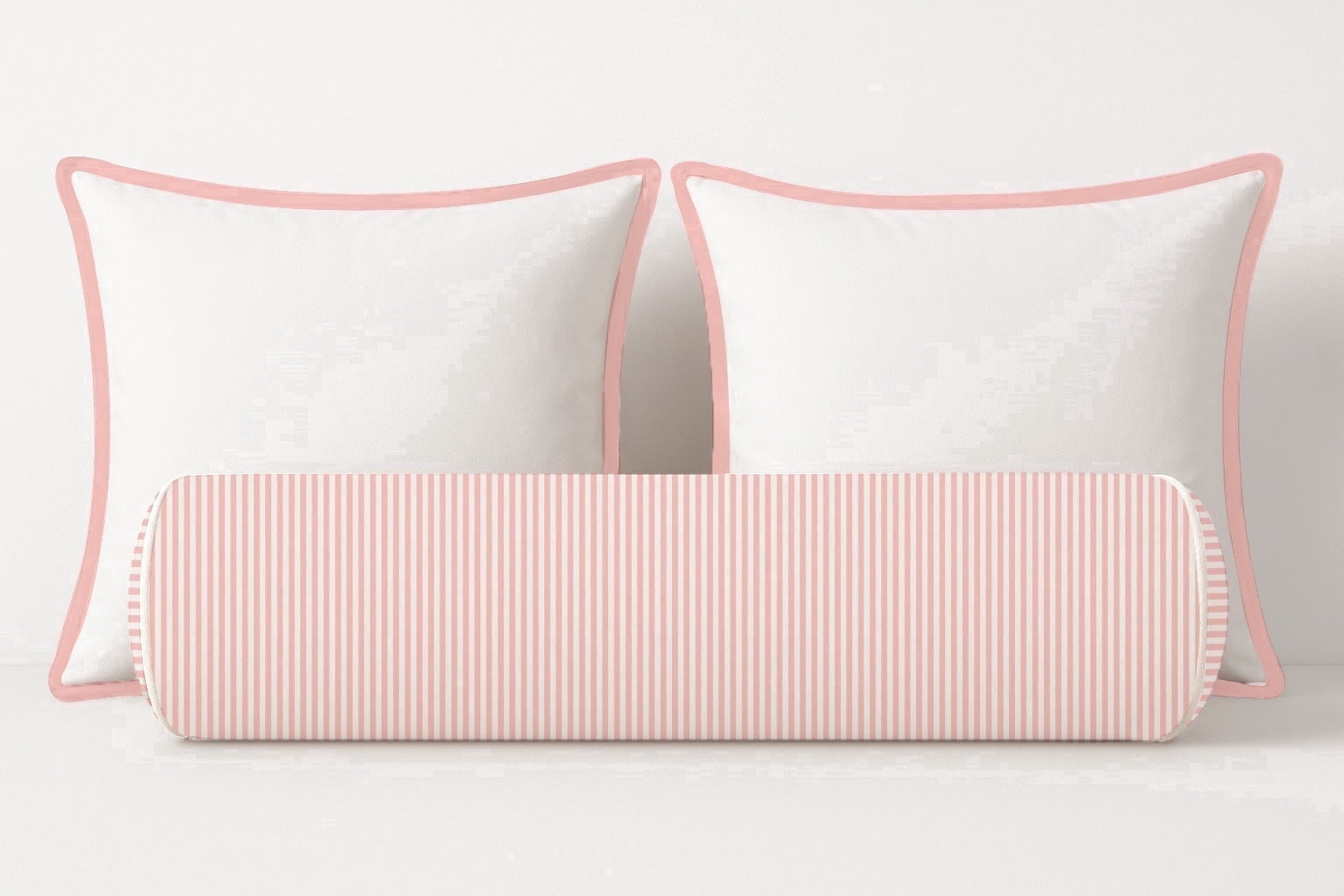 Ticking Stripe Velvet Bolster Pillow Cover
