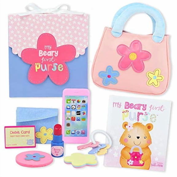 Tickle & Main, My Beary First Purse 9-Piece Gift Set - Includes Purse, Storybook, and Accessories - Great Pretend Play Toy for Toddler and Little Girls Ages 1 2 3 4 Years Old
