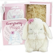 Tickle & Main Everybunny Prays Musical Gift Set for Children; 7” Plush Boy Rabbit with Blue Scarf, Prayer Book and Keepsake Box; an Ideal Gift for Baby’s Baptism, Christening or Easter