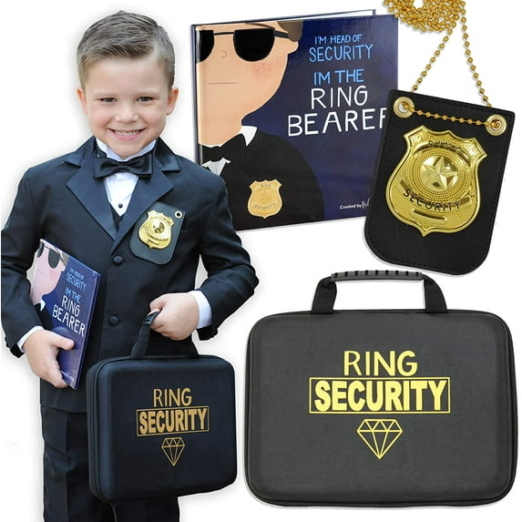 Tickle & Main Ring Bearer Gift Set, 3 Pieces, Includes Storybook, Badge, Briefcase