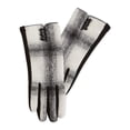thumbnail image 1 of Tickled Pink Aspen Plaid Gloves - Black Size Large, 1 of 2
