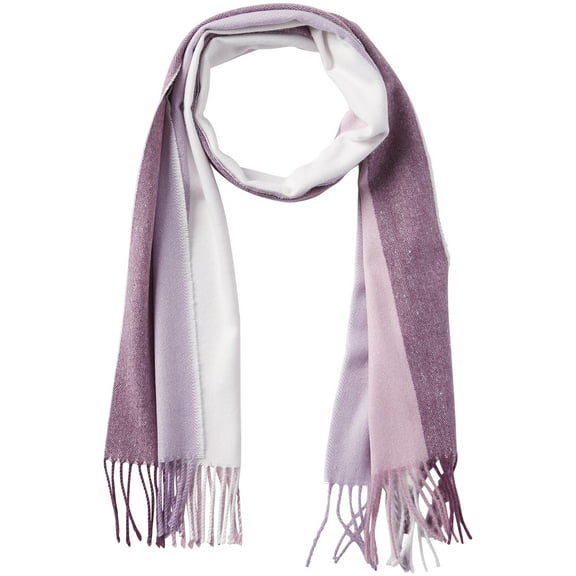 VIBRANT STRIPE FRINGE SCARF - PURPLE