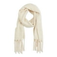 thumbnail image 1 of Tickled Pink Women's Aubrey Polyester Knit Scarf - Cream 90x20, 1 of 2