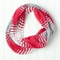 thumbnail image 1 of Tickled Pink Women's Striped "Game Day" Infinity Scarf, 15" x 62", 100% Polyester, Multiple Colors, 1 of 2