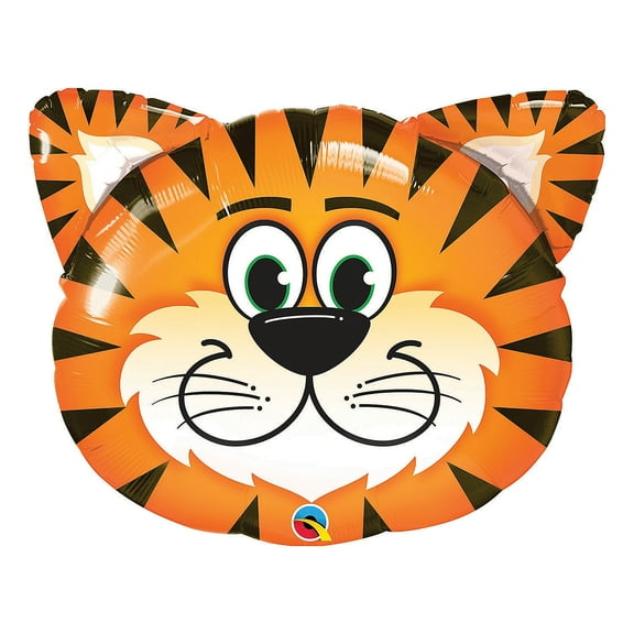 Tickled Tiger 30" Mylar Balloon, Children's Birthday, Jungle-Themed Party Decor, Party Supplies, 1 Piece