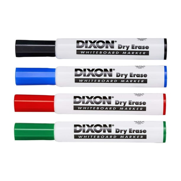 Ticonderoga Dry Erase Markers - Broad, Fine Marker Point - Chisel Marker Point Style - Assorted - 4 / Pack Ticonderoga Dry Erase Markers - Broad, Fine Marker Point - Chisel Marker Point Style - Assorted - 4 / Pack