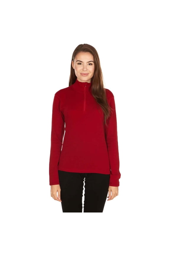 Midweight Women's Wool 1/4 Zip - 100% Merino Wool