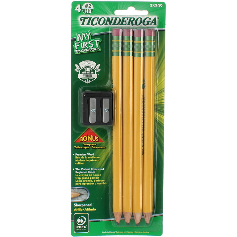 Ticonderoga My First Pencil, #2HB, 4 Ct 