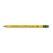 Ticonderoga My First Tri-Write Wood-Cased Pencils, Unsharpened, #2 HB Soft, With Erasers, Yellow, 36 Count
