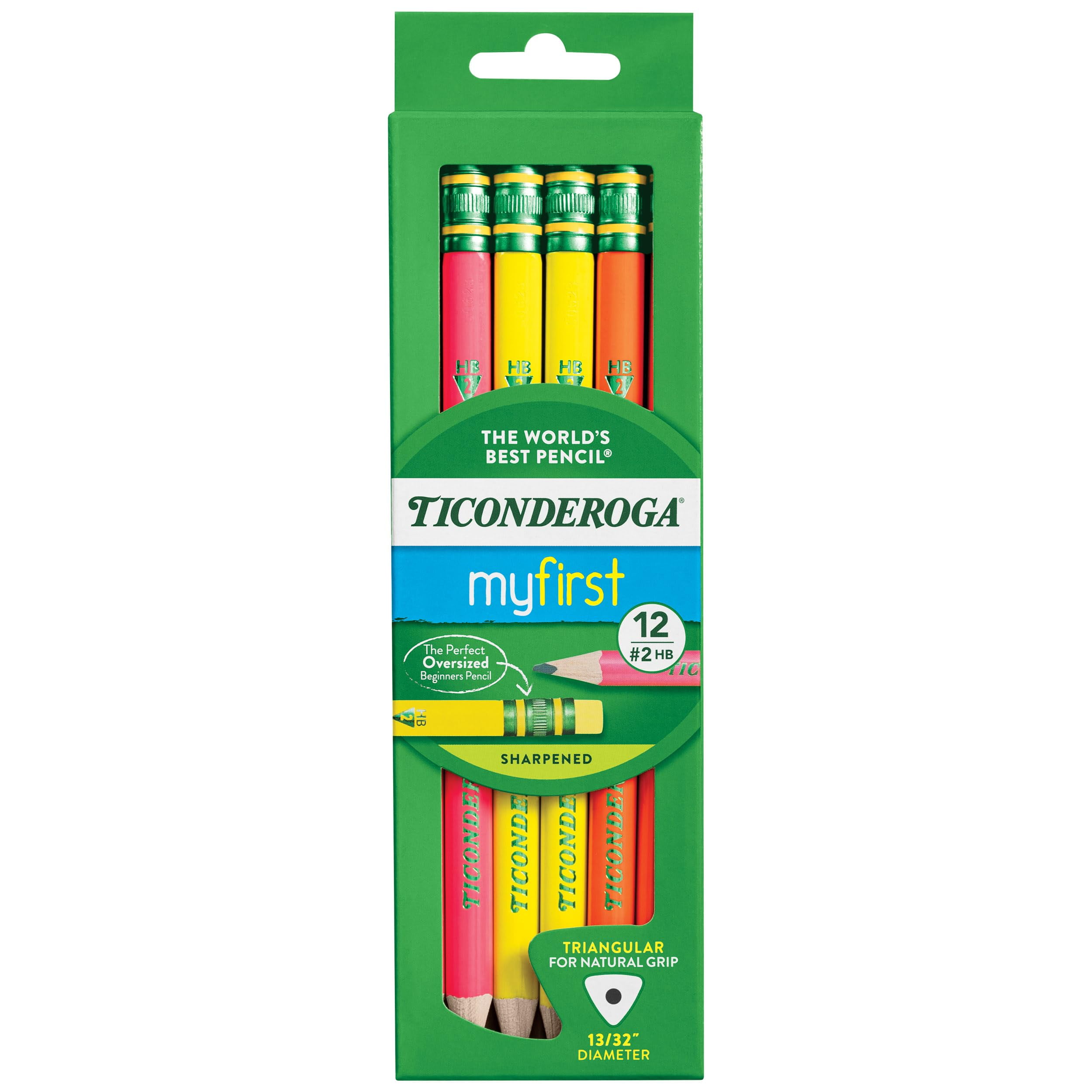 Ticonderoga My First TriWrite WoodCased Pencils, PreSharpened, 2 HB
