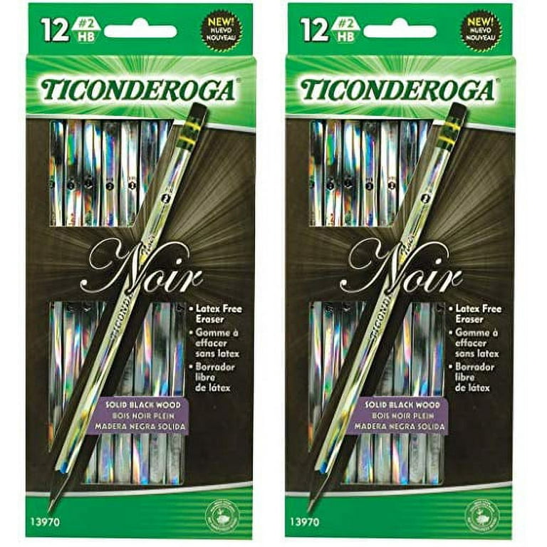 Ticonderoga Black Wood-Cased Pencils #2 HB Lead 12 Per Pack 3 Packs  (DIX13953-3), 1 - Fred Meyer