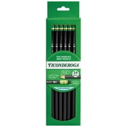 Ticonderoga Wood-Cased Pencils, #2 HB Soft, Black, 24 Count