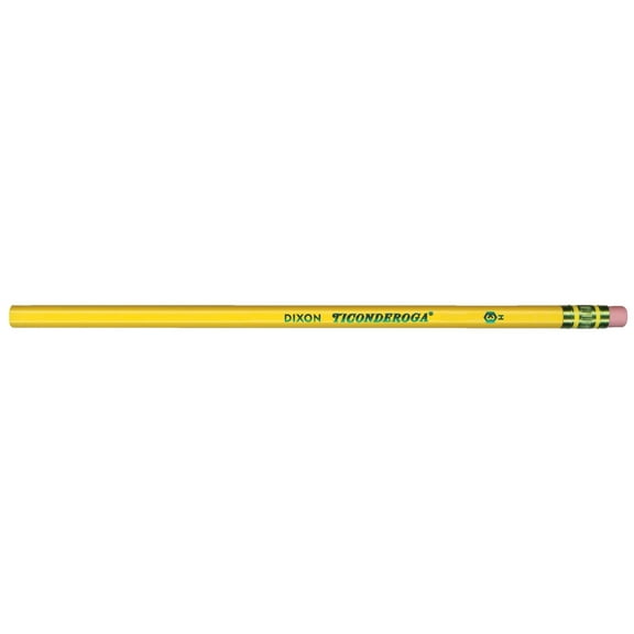 Ticonderoga Original Lead-Free Latex-Free Non-Toxic Graphite Pencil, No 3 Medium Hard Tip, Yellow, Pack of 12