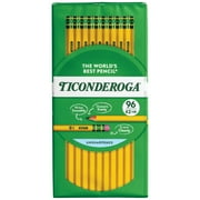Ticonderoga Woodcase Pencil, HB #2, Yellow Barrel, 96/Pack - DIX13872