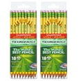 thumbnail image 1 of Ticonderoga Pencils, #2 Soft, Yellow, Presharpened, 18 Per Pack, 2 Packs, 1 of 5