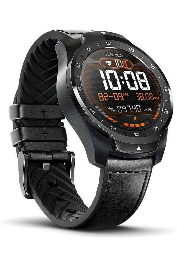 Pro 2020 Smartwatch 1GB RAM, GPS Layered Display Long Battery Life, Wear OS by Google, NFC, 24H Heart Rate, Sleep Tracking, Music, IP68 Water Resistance, Compatible with Android/iOS, Black