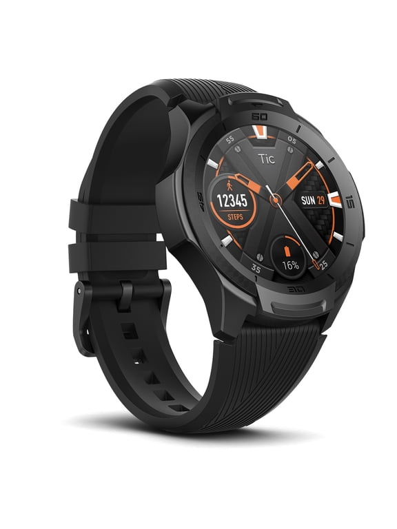 S2, Waterproof Smartwatch with Build-in GPS for Outdoor Activities, Wear OS by Google, Compatible with Android and iOS (Midnight)