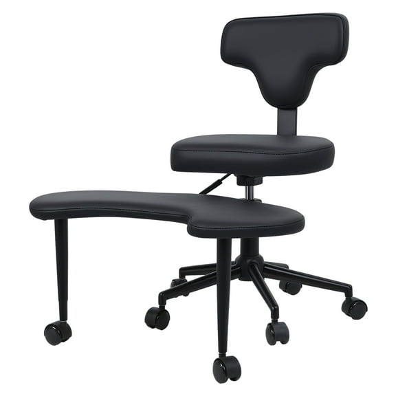 TidBay ADHD Desk Chair, ADHD Chair for Adults, Cross Legged Office Chair with Wheels, Criss Cross Desk Chair with Lumbar Support and Height Adjustable