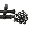 thumbnail image 1 of Tidal 13/16" Double Curtain Rod-Color:Black,Size:120-170", 1 of 2