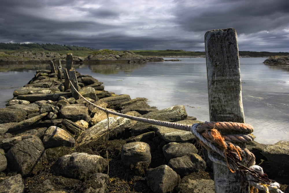 Tidal Estuary Scotland Canvas Art - John Short Design Pics (19 x 12)
