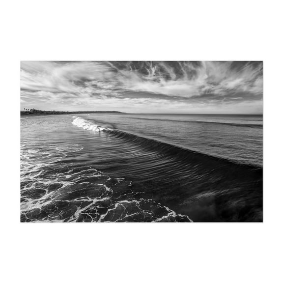 Tidal Harmony Monochrome - Photography Unframed Wall Art Print 5 x 7 inches