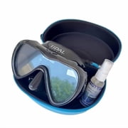 Tidal Mask   Advanced Anti-Fog Diving Mask for Scuba, Snorkeling, Free Diving & Swimming | Wide-Angle Tempered Glass Lens Single Lens | Best Adult Scuba, Snorkel & Dive Mask   Black/Clear.