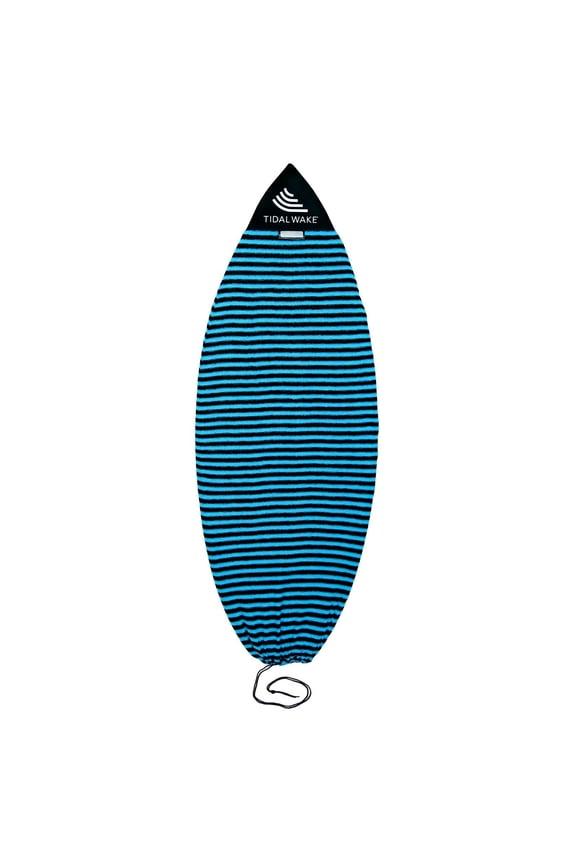 Tidal Wake TAG-IT Pointed Nose Blue & Black Striped Surf & Wake Board Sock 22515