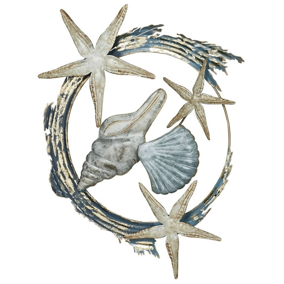 Tidal Waves Coastal Hand-finished Metal Wall Art Sculpture
