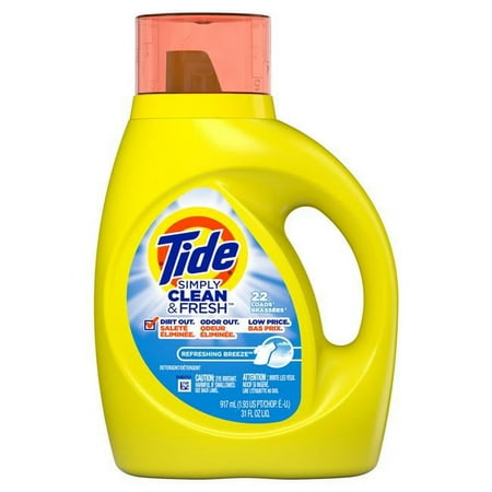Tide 31 oz Simply Clean & Fresh Refreshing Breeze Scent Laundry Detergent Liquid - Pack of 6