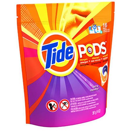 Tide 50954 Spring Mead Tide Pod Laundry Detergent- 16 Count