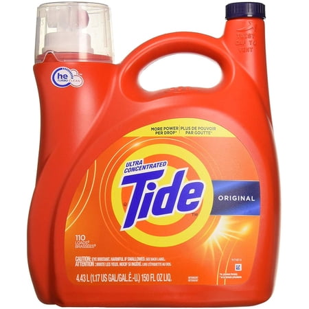 Tide 689358585867 Ultra Concentrate High Efficiency Liquid Laundry Detergent, Original-110 Loads