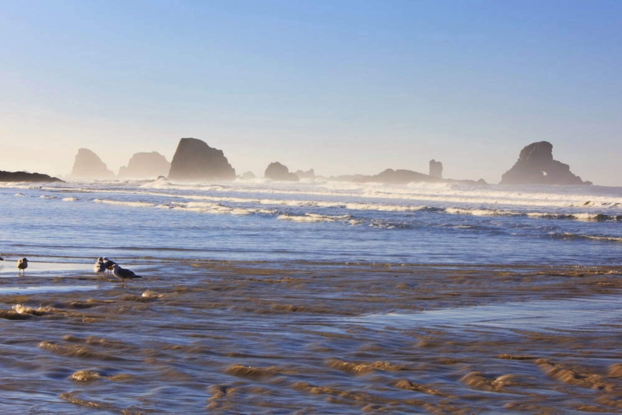 Tide At Indian Beach Oregon United States Of America Canvas Art - Craig Tuttle Design Pics (19 x 12)