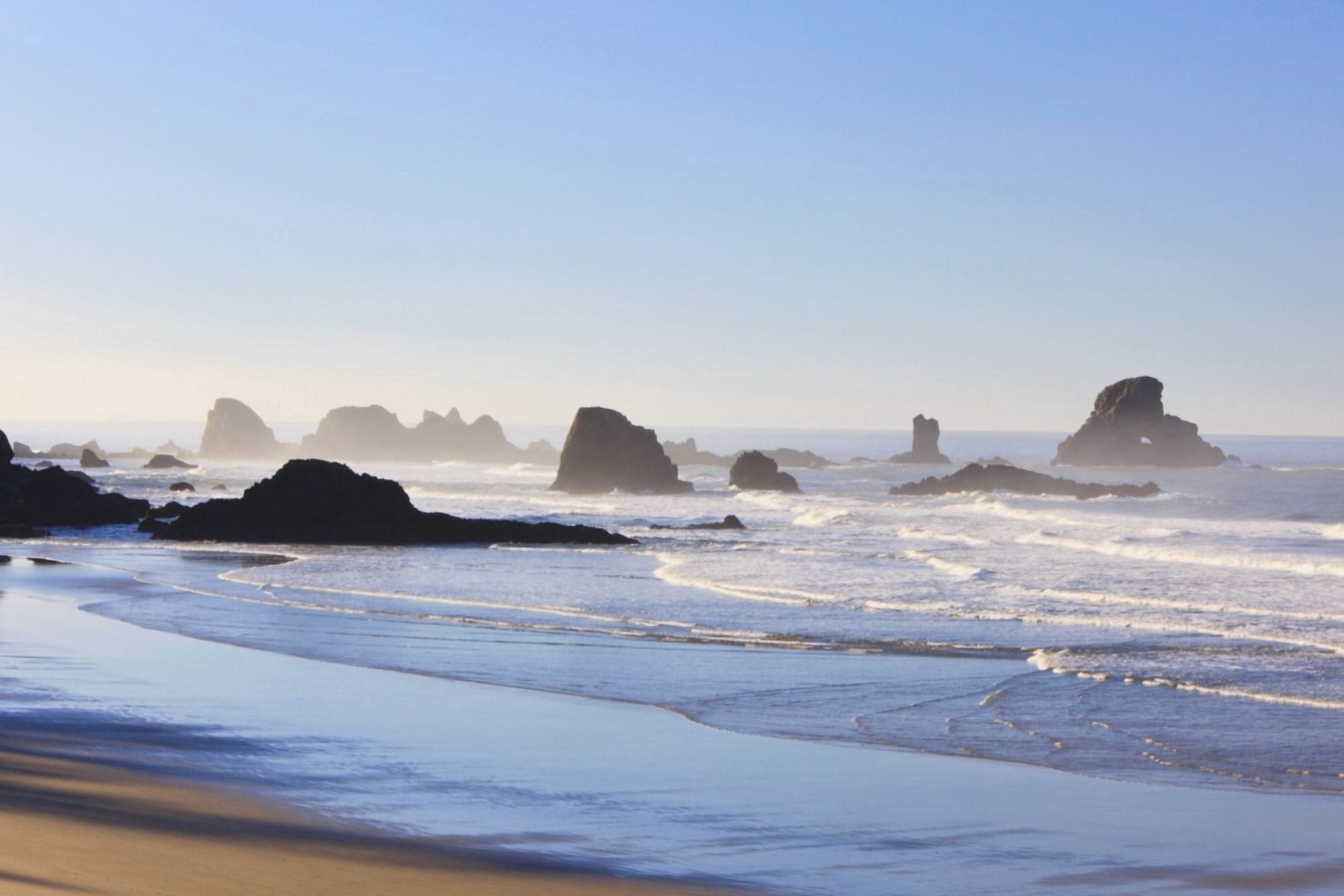 Tide At Indian Beach Oregon United States Of America Canvas Art - Craig Tuttle Design Pics (38 x 24)