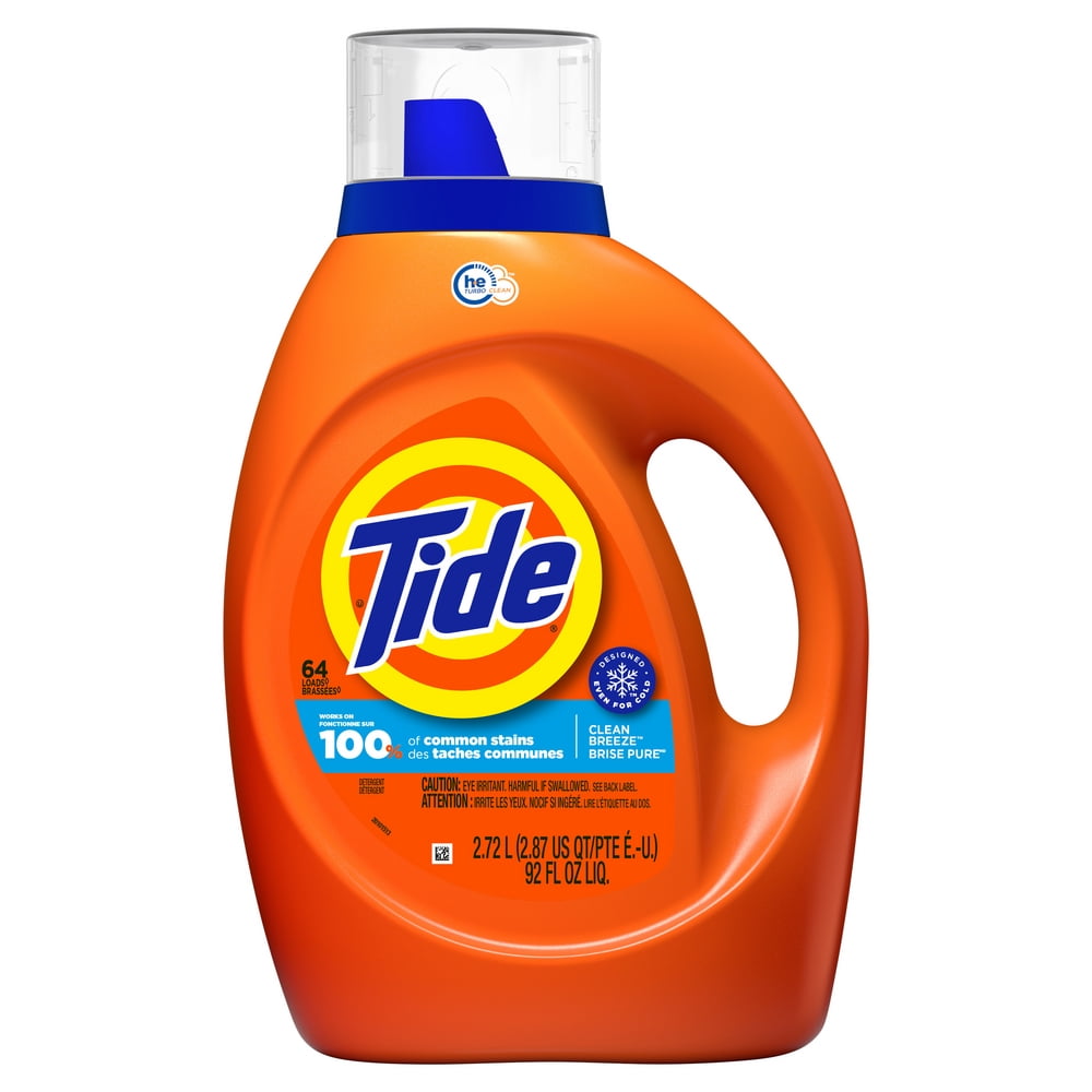 Tide Clean Breeze HE, 64 Loads Liquid Laundry Detergent, 92 fl oz