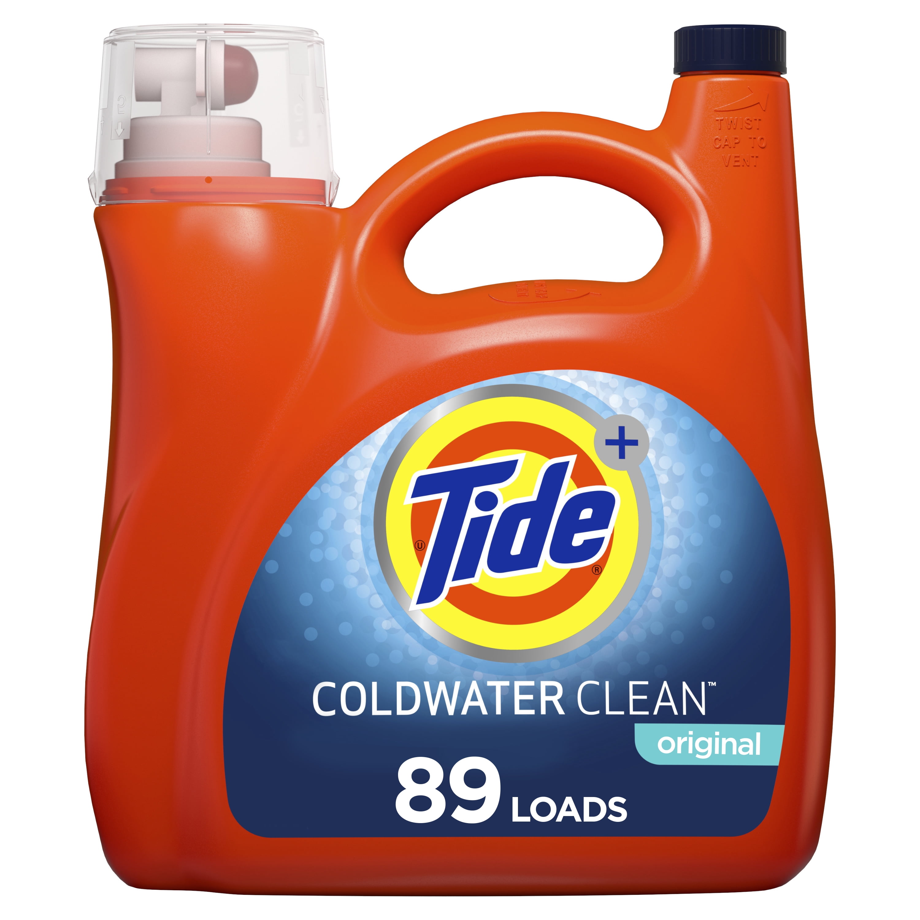 Tide Coldwater Clean HE, 89 Loads Liquid Laundry Detergent, 138 fl oz