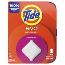 Tide Evo Laundry Detergent Tiles 44 Ct, Spring Blast Scent, Laundry Tiles