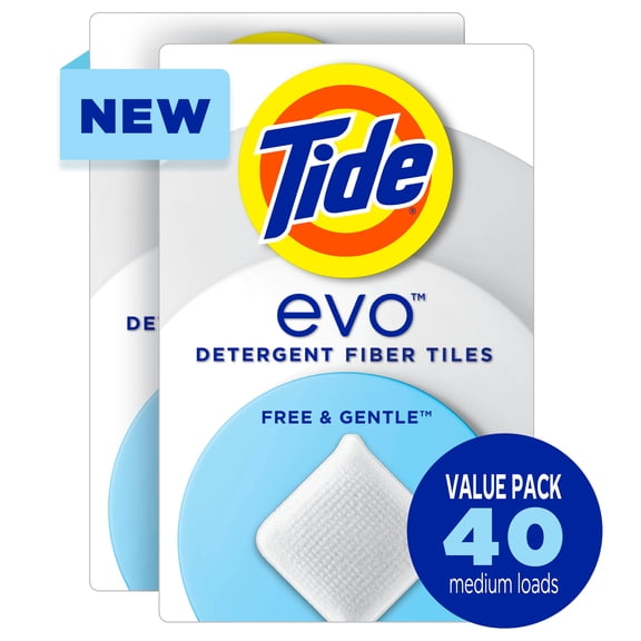 Tide evo Free & Gentle Laundry Tiles, 40 ct